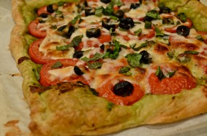 Tomato Pesto Olive Tart