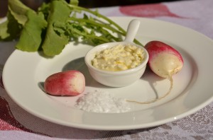 French Breakfast Radishes with Butter and Sea Salt
