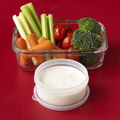 Healthy Snacks: Veggies with Ranch