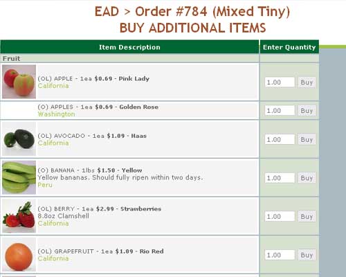 Buy Additional items